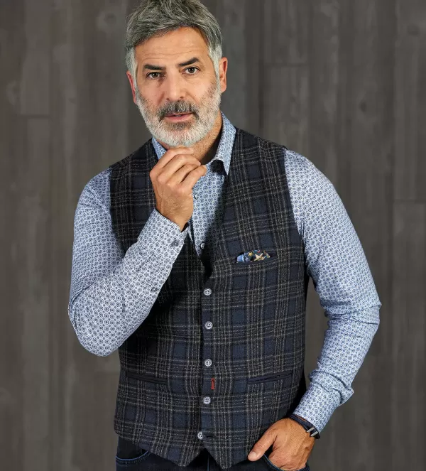 A Fish Named Fred Glen Plaid Vest- Vests