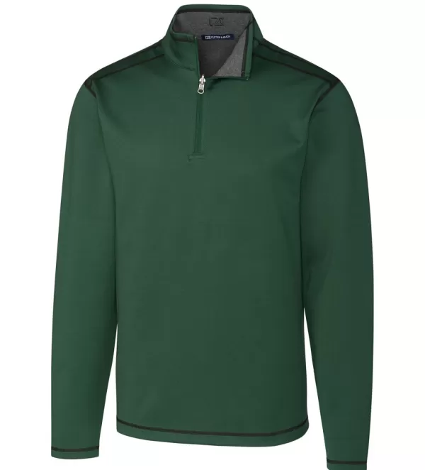 Cutter u0026 Buck Cutter & Buck Evergreen Reversible Overknit Quarter-Zip Pullover- Pullovers & Layers