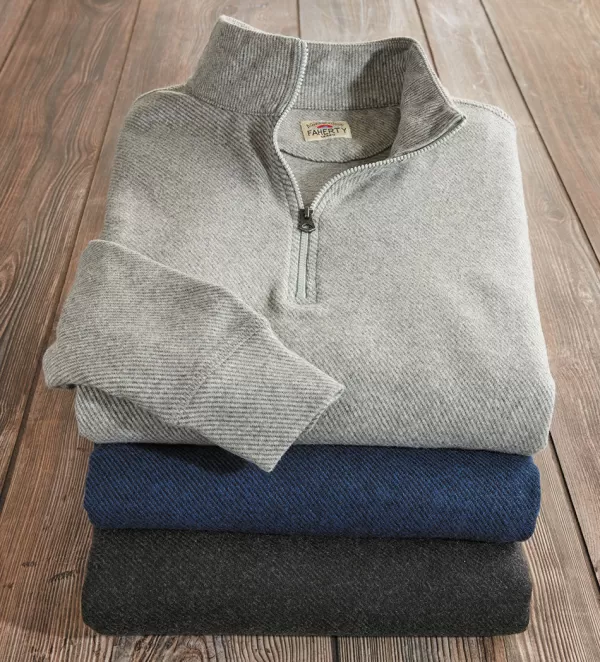 Faherty Legend Quarter-Zip Sweater- Pullovers & Layers