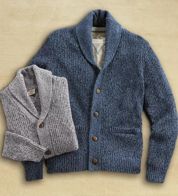 Faherty Shawl Collar Cardigan- Cardigans