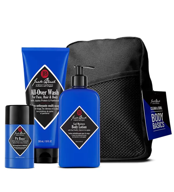 Jack Black Clean & Cool Body Basics Set- Grooming & Skincare