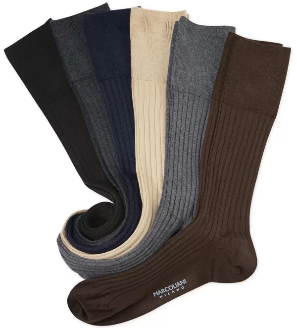 Marcoliani Ribbed Anklet Dress Sock- Socks