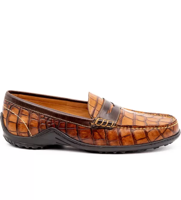 Martin Dingman Bill Alligator-Grain Loafers- Dress Shoes