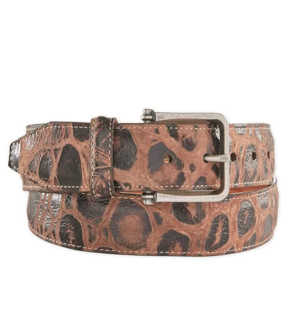 Martin Dingman Croc Grain Belt- Belts