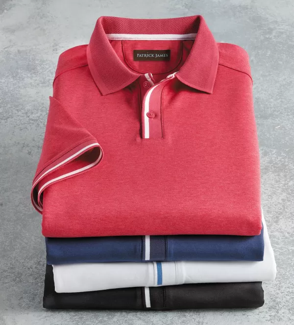 Patrick James Aqua Cotton Polo- Polos & Knits