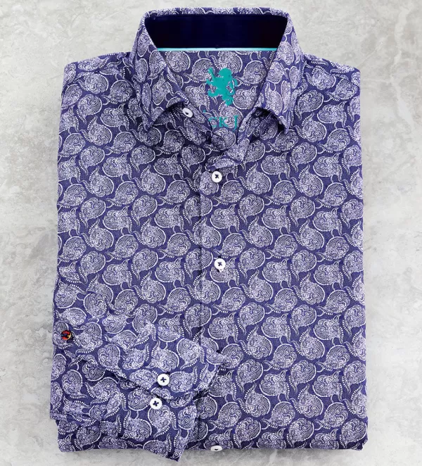 Patrick James Paisley Long Sleeve Sport Shirt- Long Sleeve Sport Shirts