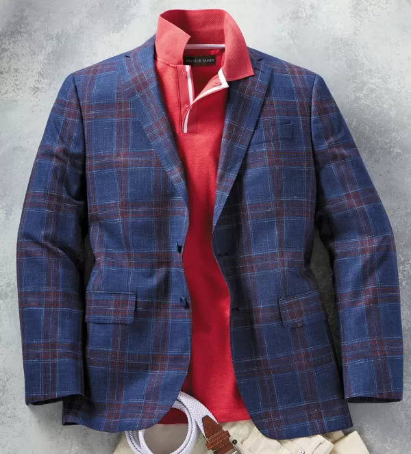 Patrick James Plaid Sport Coat- Sport Coats