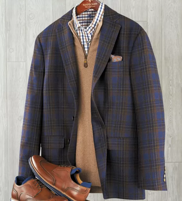 Patrick James Plaid Sport Coat- Sport Coats