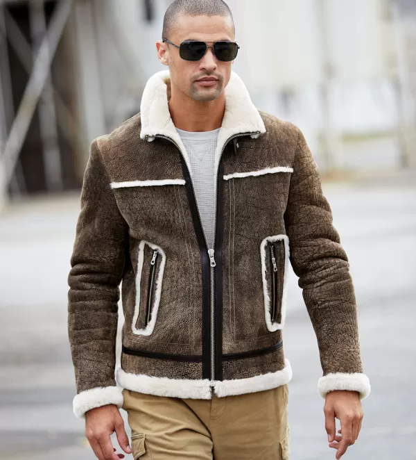 Patrick James Shearling Bomber- Leather & Suede