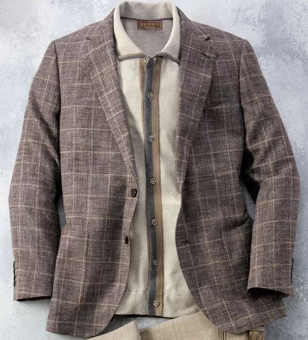 Patrick James Windowpane Sport Coat- Sport Coats