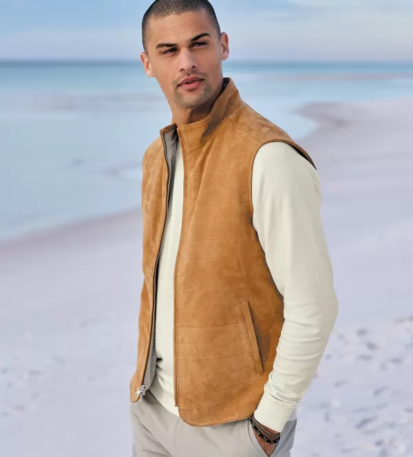 Peter Millar Vista Suede Vest- Vests