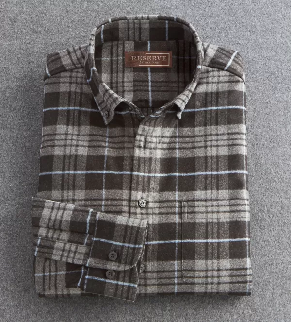 Reserve Ceramica Plaid Long Sleeve Shirt- Long Sleeve Sport Shirts