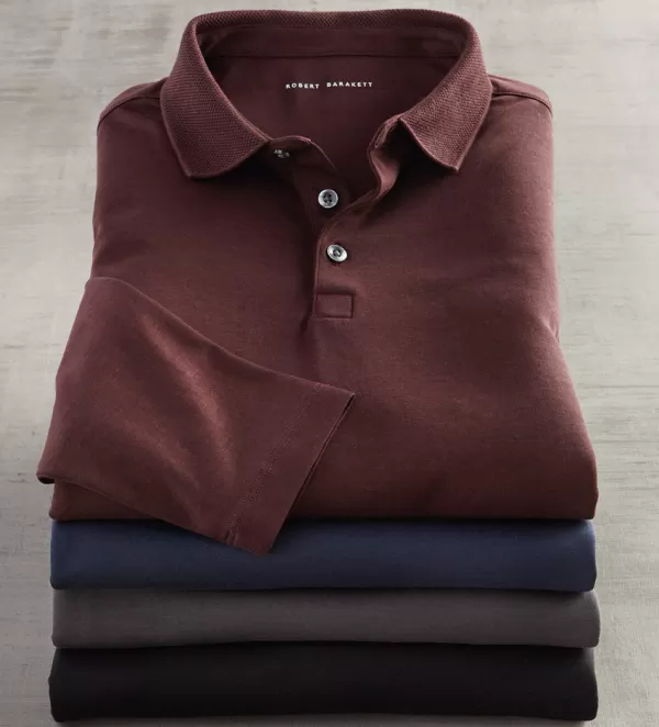 Robert Barakett Georgia Long Sleeve Polo- Polos & Knits