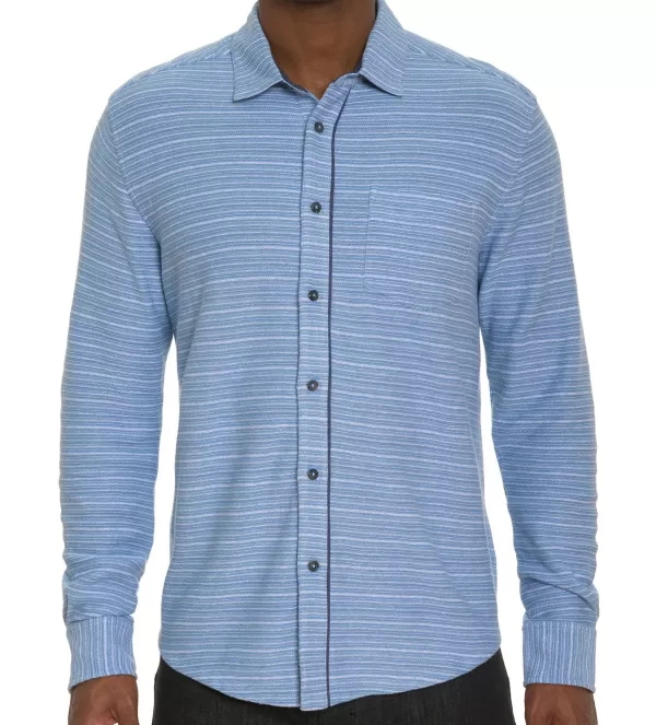 Robert Graham Long Sleeve Adler Knit Shirt- Long Sleeve Sport Shirts