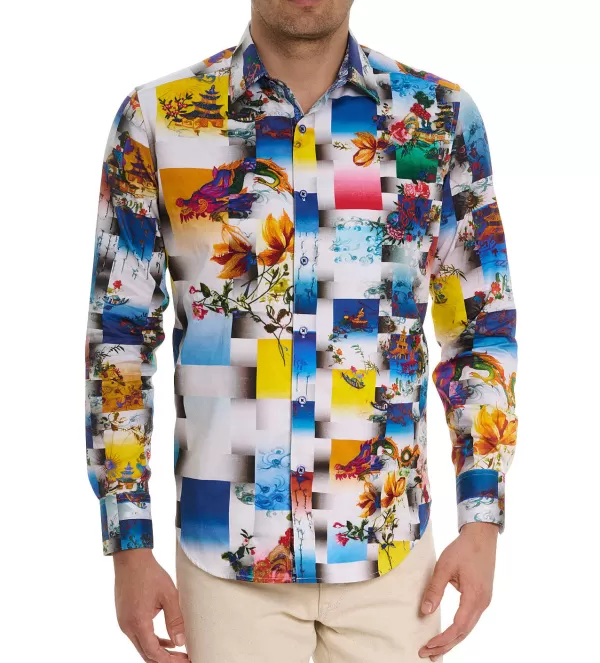 Robert Graham Long Sleeve Koa Woven Shirt- Long Sleeve Sport Shirts