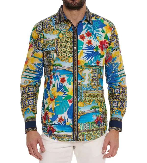 Robert Graham Long Sleeve Toast Coast Shirt- Long Sleeve Sport Shirts