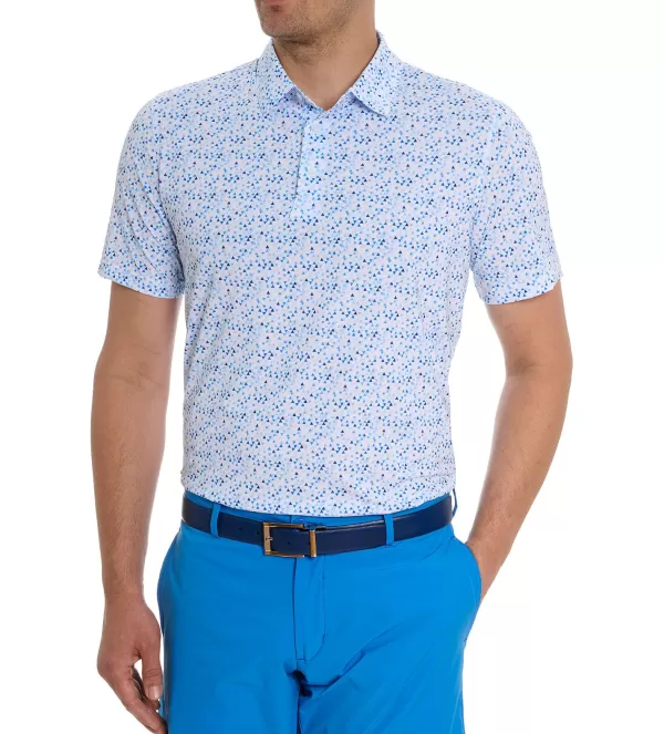 Robert Graham Short Sleeve Calder Knit Polo- Polos & Knits