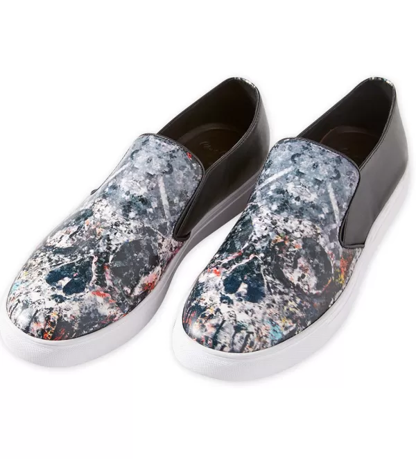 Robert Graham Turney Skull Leather Slip-On Shoes- Casual Shoes