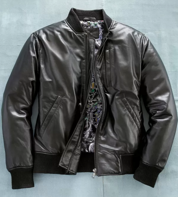 Robert Graham Voyager Leathr Bomber- Leather & Suede