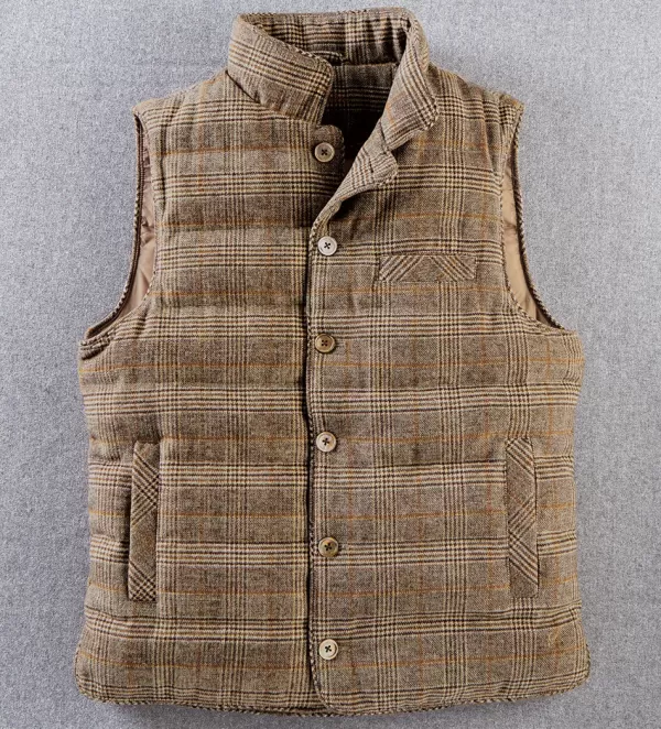 Stenstroms Glencheck Quilt Jacket- Vests