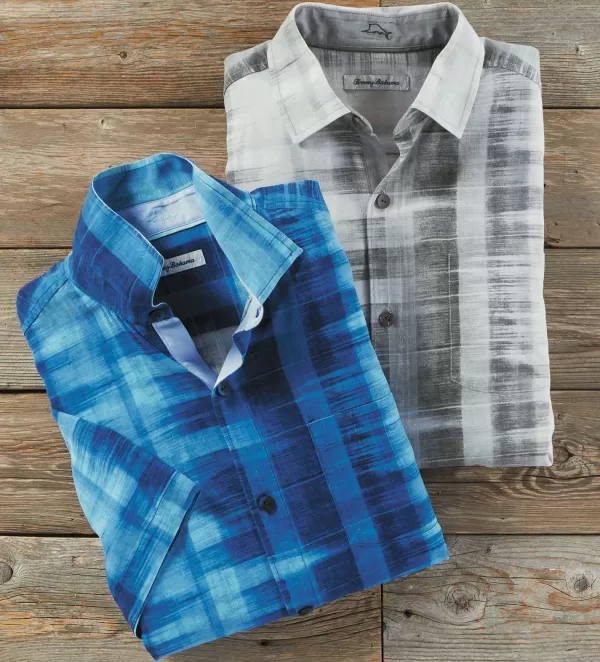 Tommy Bahama Shibori Bay Camp Shirt- Short Sleeve Sport Shirts