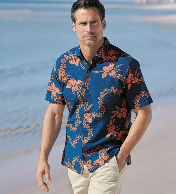 Tori Richard Lei Back Shirt- Short Sleeve Sport Shirts